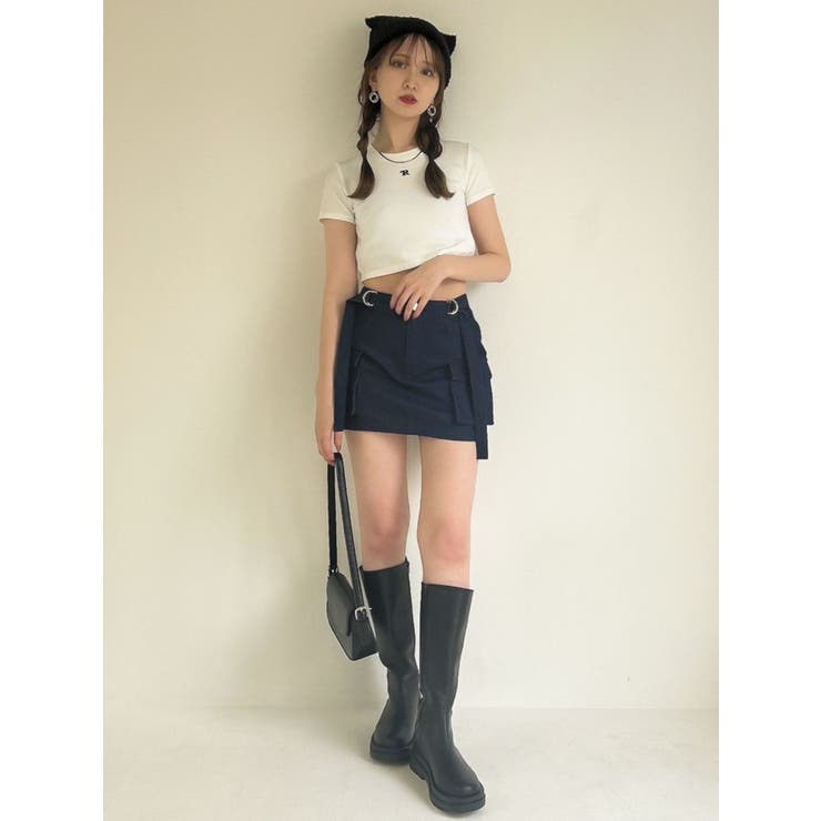 【Taeriコラボ】ローライズミリタリーミニスカート | dazzlin | 詳細画像9 