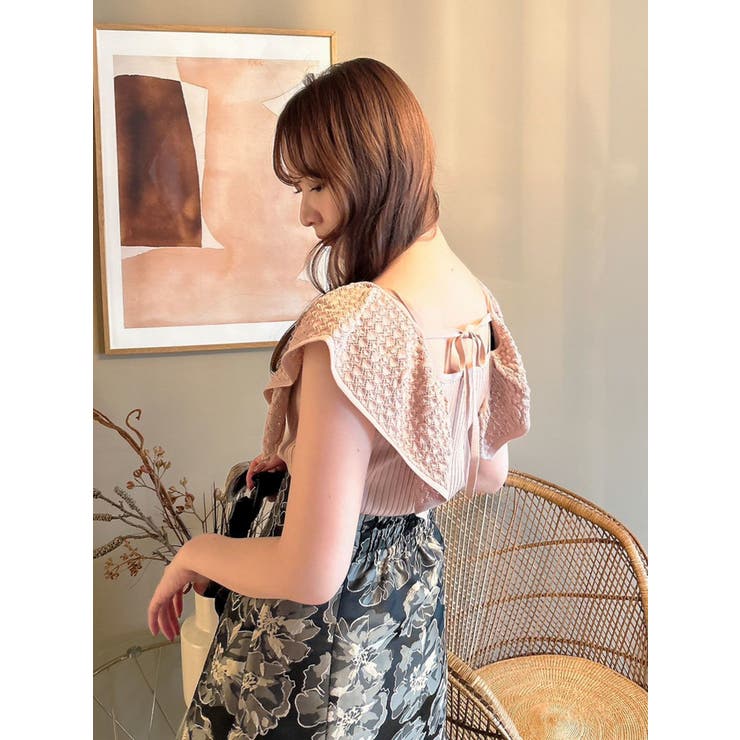 リリー　　FASHIONBODY 30包入り✖3 バックリボンラッフルニット[品番：MKSW0051719]｜dazzlin