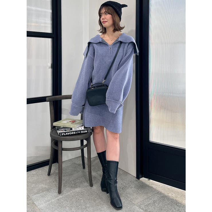 安心追跡【KAREN MILLEN】カラードニットミニワンピ bkk17417_multi_xl?$