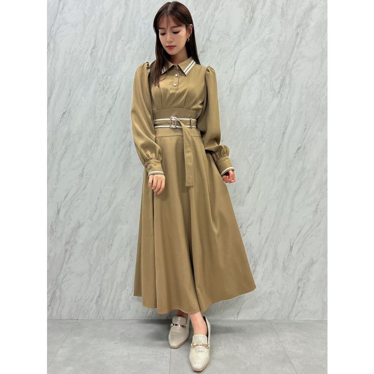 新品 タグ ダズリン dazzlin ワンピース ロング丈 M 半袖　セール パワショルスモールフラワーワンピース[品番：MKSW0029587