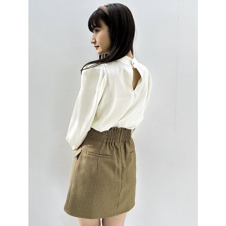 タイネックサテンブラウス | dazzlin | 詳細画像10 