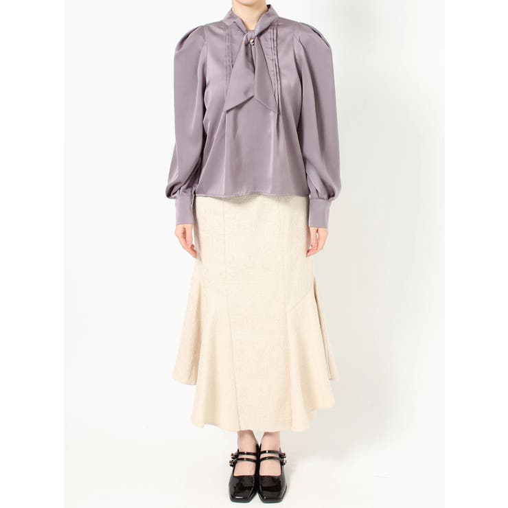 タイネックサテンブラウス | dazzlin | 詳細画像30 