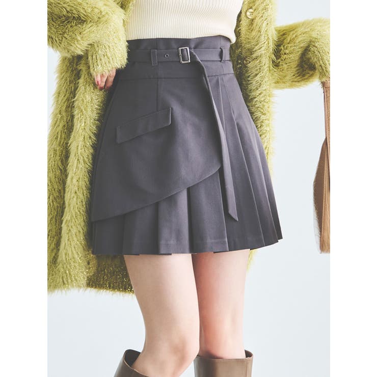 dazzlin】ダズリン ロングスカート ポケットプリーツ レイヤード