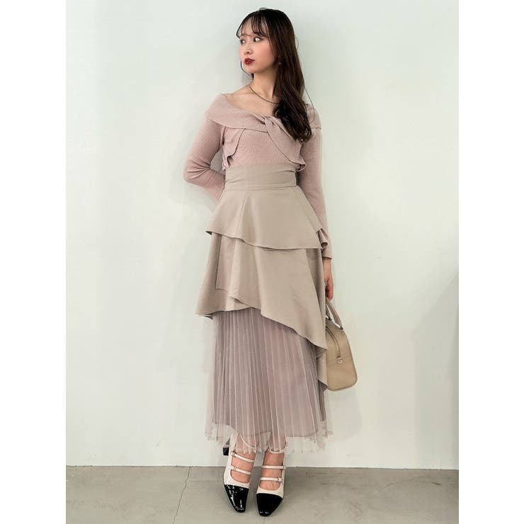 ツイストクロスニットトップス[品番：MKSW0052040]｜dazzlin