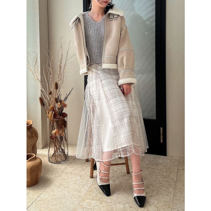 ブレンドカラークロップドニットトップス[品番：MKSW0053843