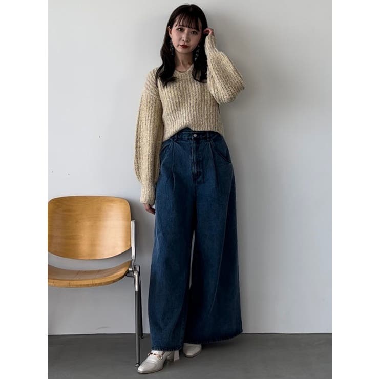 未使用品★kalinka★ニットトップス★8y ニットトップス 胸開き ニットウエア[品番：II000007951