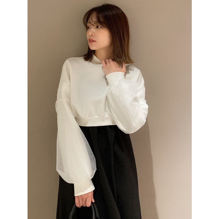 チュールスリーブロゴプルオーバー | dazzlin | 詳細画像1 