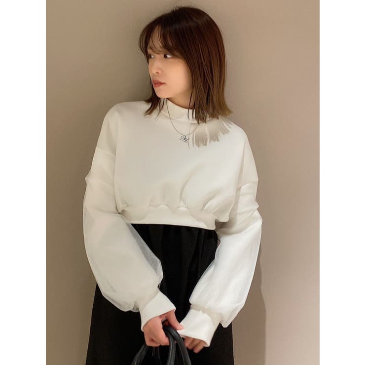 チュールスリーブロゴプルオーバー | dazzlin | 詳細画像3 