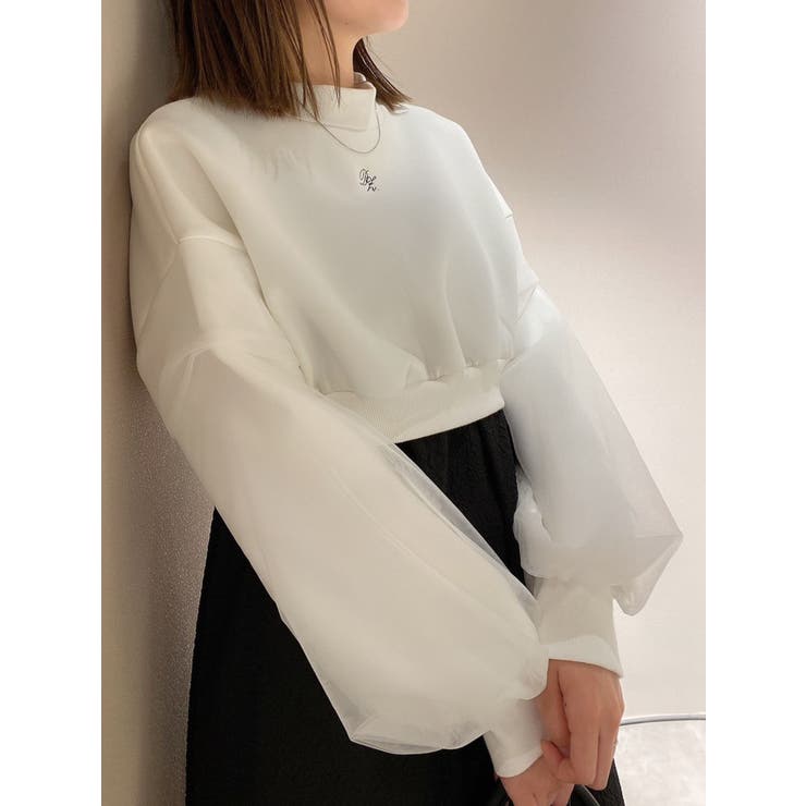 チュールスリーブロゴプルオーバー | dazzlin | 詳細画像5 