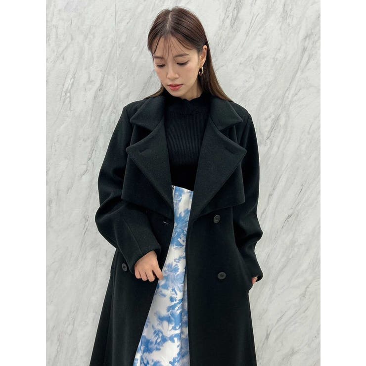 ケープオーバーシルエットコート[品番：MKSW0053412]｜dazzlin