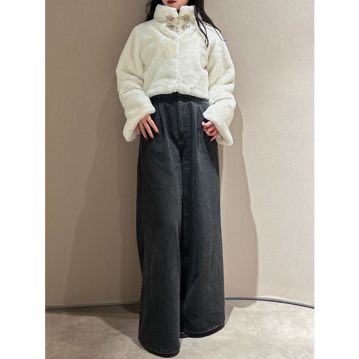 ショートビットフェイクファーコート | dazzlin | 詳細画像31 