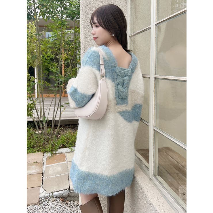 カラーブロッキングミニニットワンピース[品番：MKSW0054963]｜dazzlin