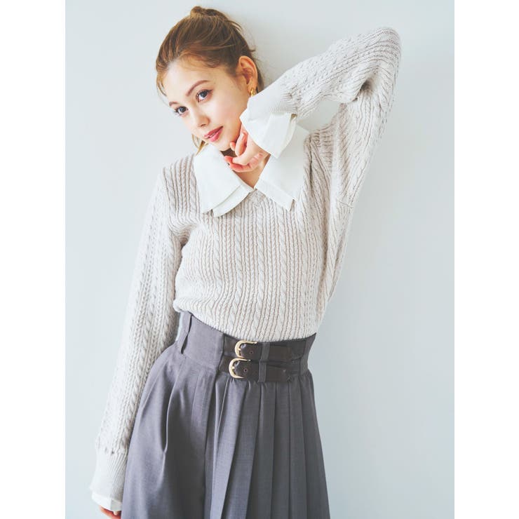 【美品✨7月限定お値下げ】ブルネロクチネリのふわりトップスSET ニット セーター 透かし編みフラワーニットプルオーバー