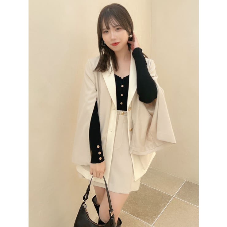 タグ付き未使用　dazzlin ダズリン　レイヤードライクウエスト　ジャケット dazzlin レイヤードライクウエストジャケット（グレー