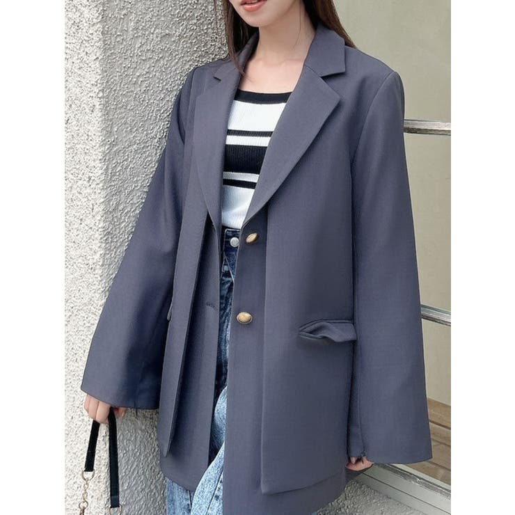 タグ付き未使用　dazzlin ダズリン　レイヤードライクウエスト　ジャケット dazzlin レイヤードライクウエストジャケット（グレー