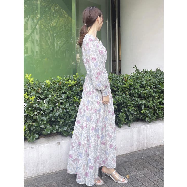 RIPPLEFLOWERワンピース[品番：MKSW0056022]｜dazzlin（ダズリン
