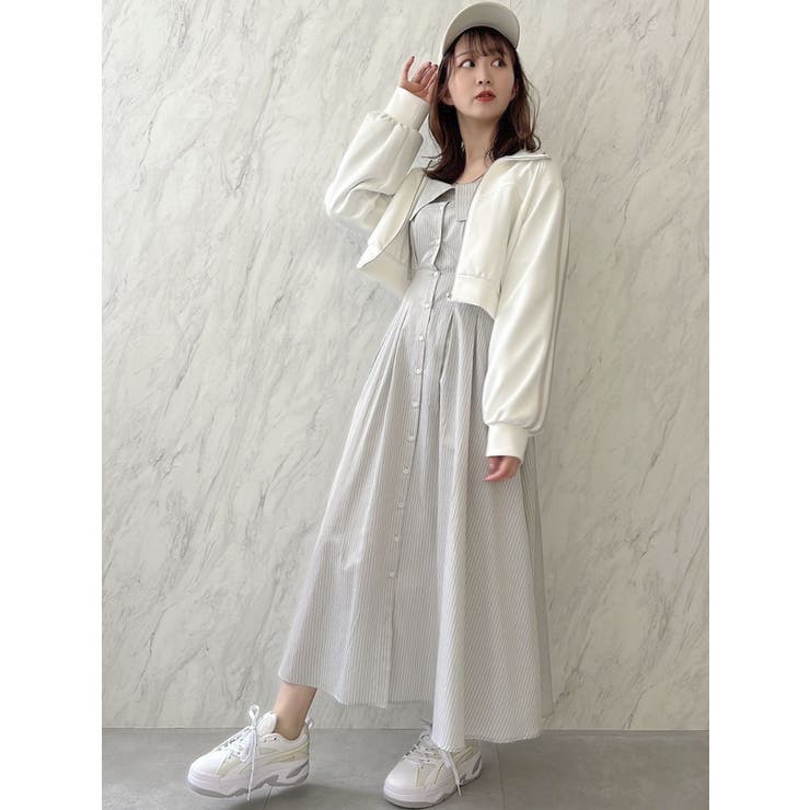 シャツ襟オフショルワンピース | selectshop MAJOLIE