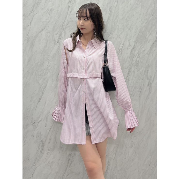 2WAYショートミニシャツワンピース[品番：MKSW0056709]｜dazzlin