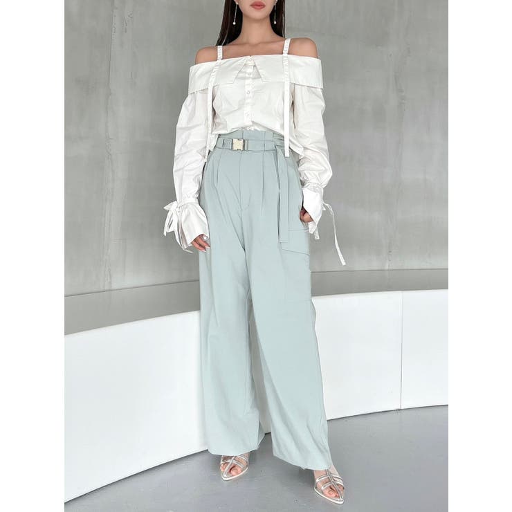 キャンディースリーブオフショルシャツブラウス | dazzlin | 詳細画像11 