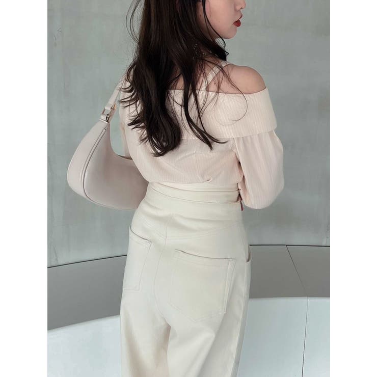 キャンディースリーブオフショルシャツブラウス | dazzlin | 詳細画像29 