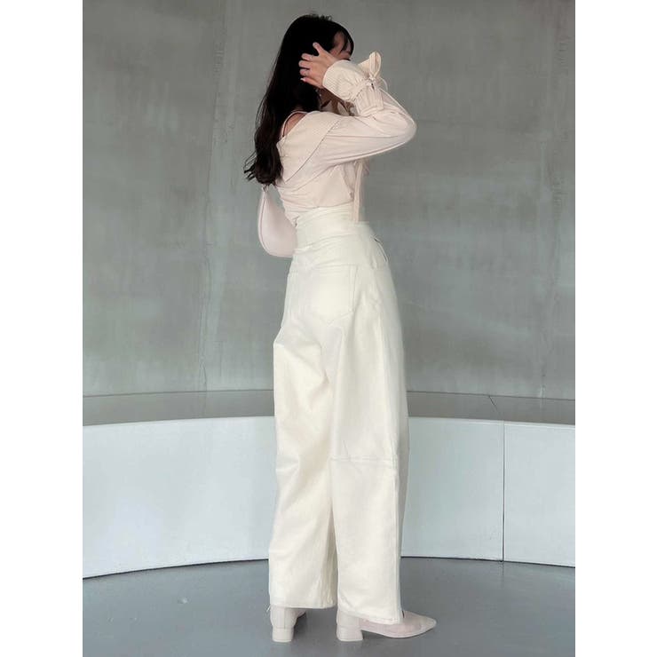 キャンディースリーブオフショルシャツブラウス | dazzlin | 詳細画像32 