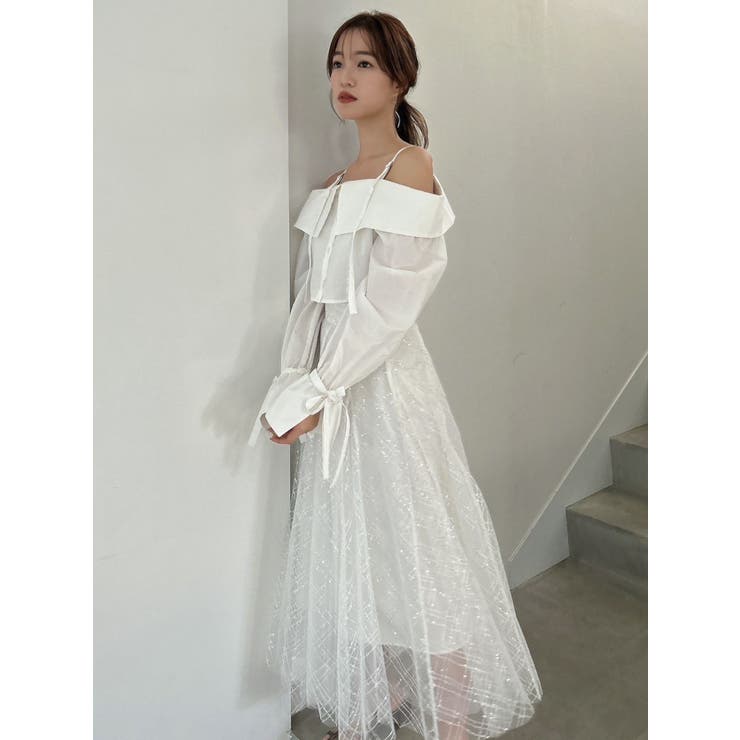 キャンディースリーブオフショルシャツブラウス | dazzlin | 詳細画像44 