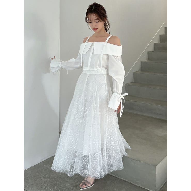 キャンディースリーブオフショルシャツブラウス | dazzlin | 詳細画像45 