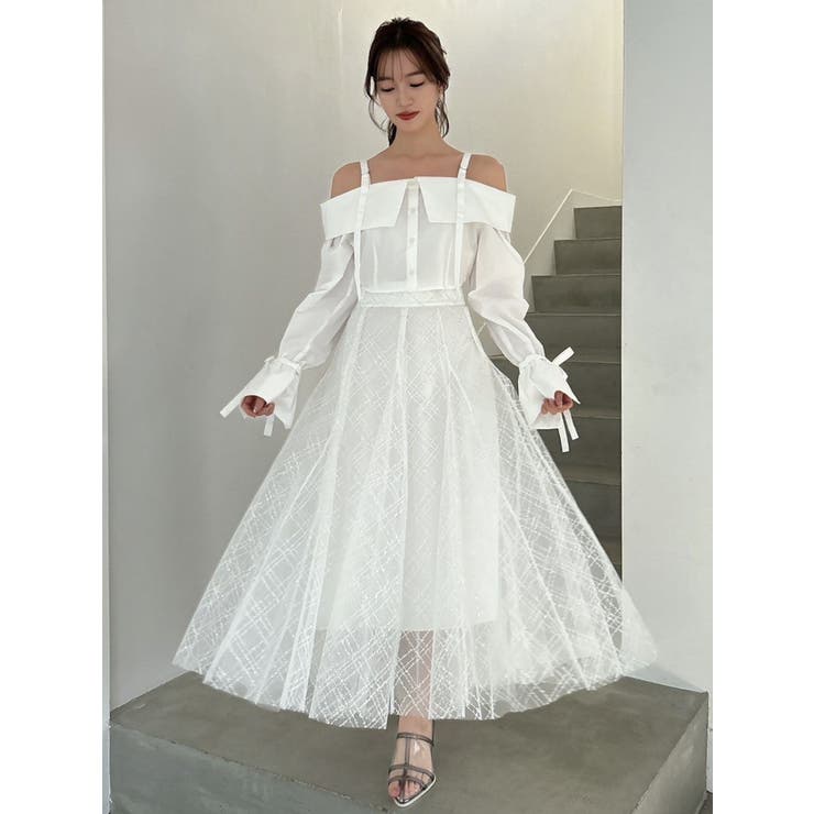 キャンディースリーブオフショルシャツブラウス | dazzlin | 詳細画像46 