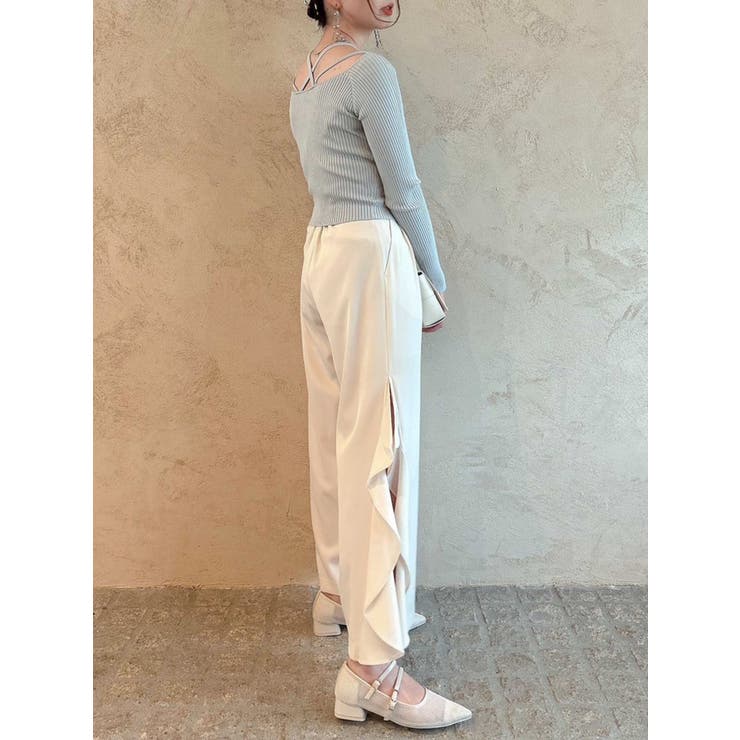 フリルスリットワイドパンツ | dazzlin | 詳細画像17 