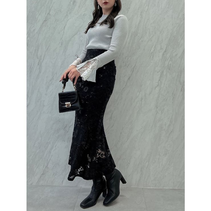 スパンコールレースマーメイドスカート | dazzlin | 詳細画像8 