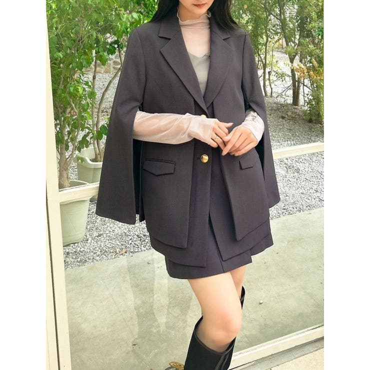 セットアップ対応】レイヤーハイウエストミニスカート[品番  