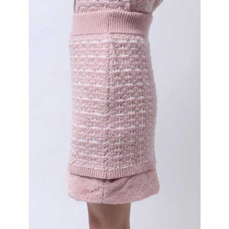 【原かれんコラボ】裾エコファーニットツイードミニスカート | dazzlin | 詳細画像40 