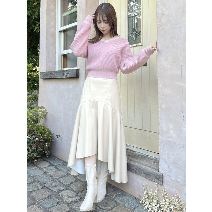 THE Dallas ザダラス フミエタナカ タッセル フリンジ 巻きスカート ◇サークルレースフリンジスカート（5314220702） | ADORE