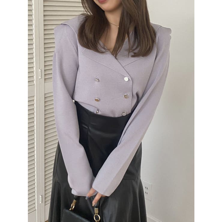 フェイクレザーエレガントナロースカート[品番：MKSW0056350]｜dazzlin