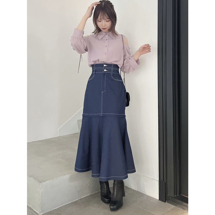 2WAYミニロングアレンジスカート[品番：MKSW0056711]｜dazzlin