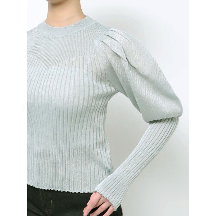 ラメシアーリブニットトップス[品番：MKSW0054975]｜dazzlin