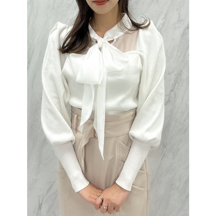 Drawer ボウタイシアーニット シアーボウタイニット | JILL by JILL STUART（ジル バイ ジル