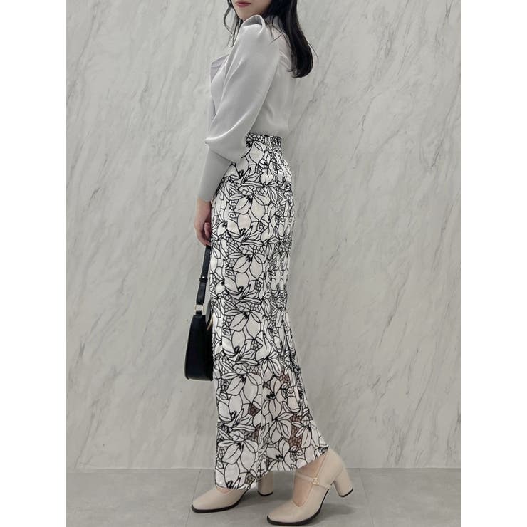 シアーボウタイニットトップス[品番：MKSW0056500]｜dazzlin（ダズリン