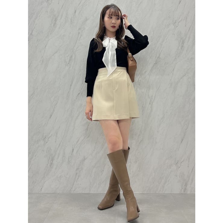 シアーボウタイニットトップス[品番：MKSW0056500]｜dazzlin（ダズリン