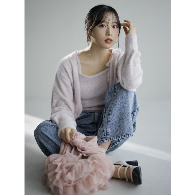 【セットアップ対応】ミニシャギーラメニットキャミ | dazzlin | 詳細画像3 