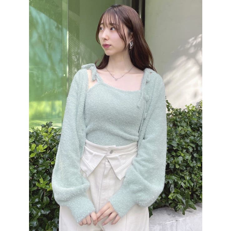 【セットアップ対応】ミニシャギーラメニットキャミ | dazzlin | 詳細画像30 