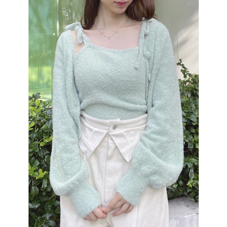 【セットアップ対応】ミニシャギーラメニットキャミ | dazzlin | 詳細画像31 