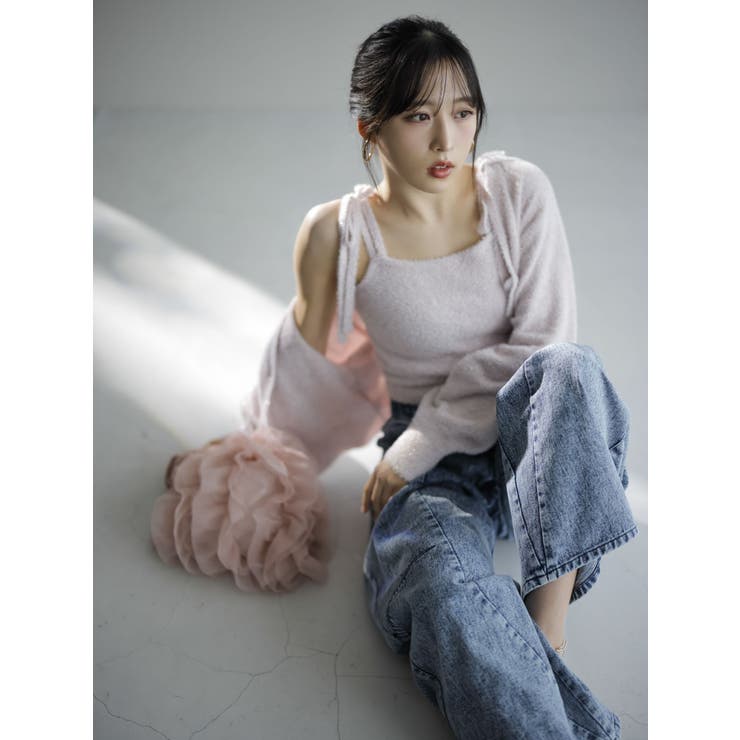 【セットアップ対応】ミニシャギーラメニットキャミ | dazzlin | 詳細画像4 