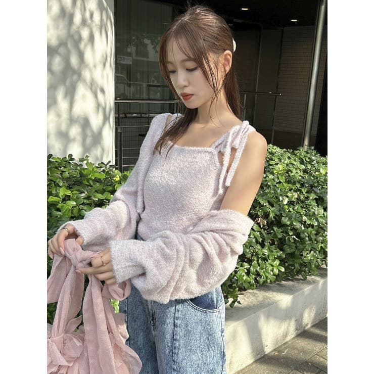 【セットアップ対応】ミニシャギーラメニットキャミ | dazzlin | 詳細画像9 