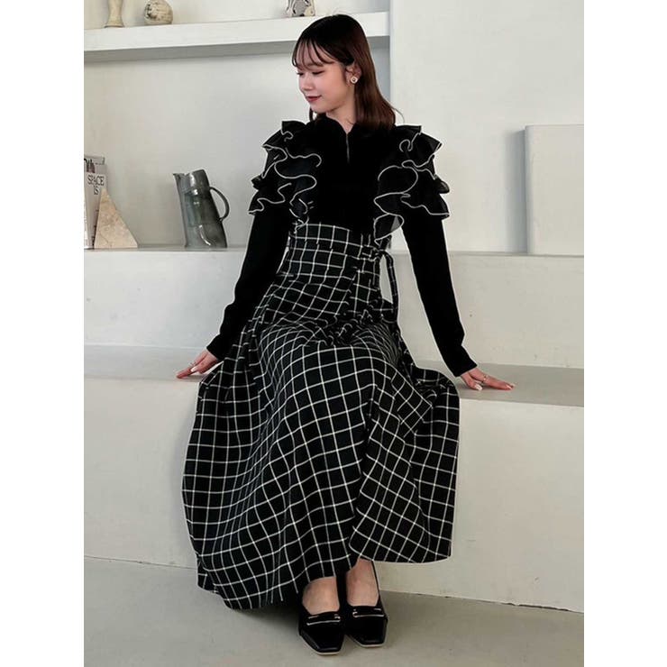 フロントホック長袖フリルトップス | dazzlin | 詳細画像14 