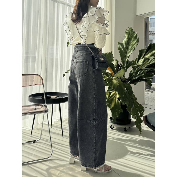 フロントホック長袖フリルトップス | dazzlin | 詳細画像34 