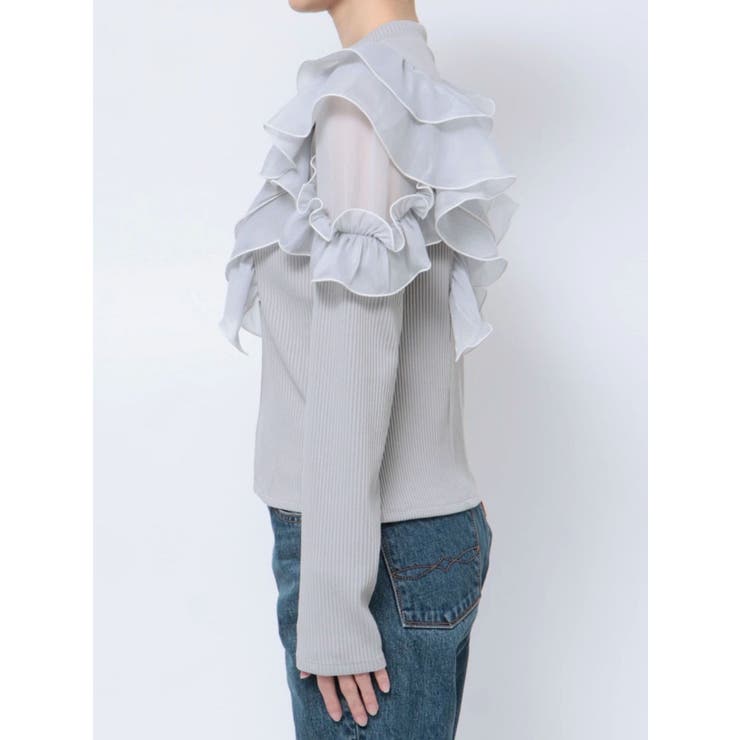 フロントホック長袖フリルトップス | dazzlin | 詳細画像39 