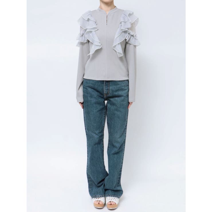 フロントホック長袖フリルトップス | dazzlin | 詳細画像45 