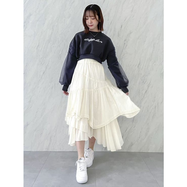 チュールスリーブパールロゴトップス | dazzlin | 詳細画像15 