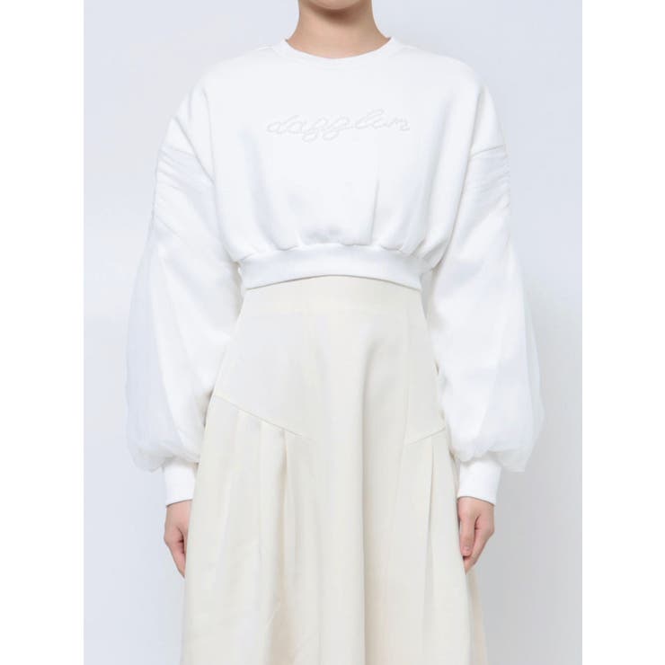 チュールスリーブパールロゴトップス | dazzlin | 詳細画像16 